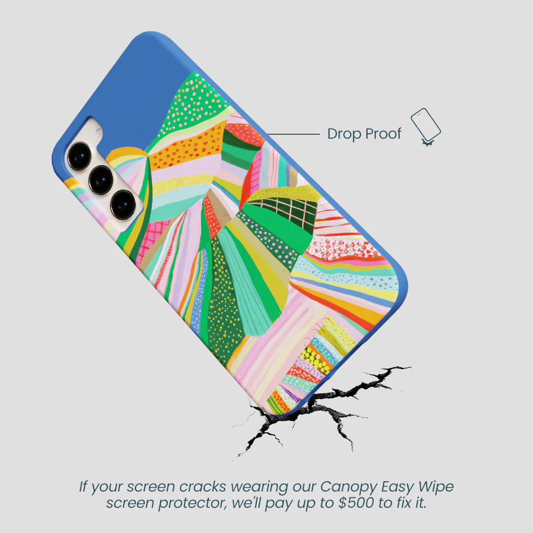 Electric Blue Bloomstatic Samsung Galaxy S24+(Plus) Case - Image 5