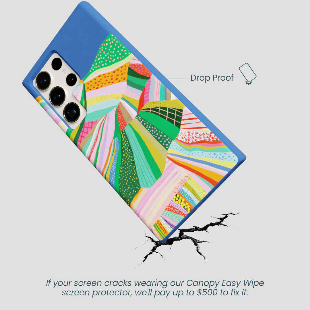 Electric Blue Bloomstatic Samsung Galaxy S24 Ultra Case - Image 5