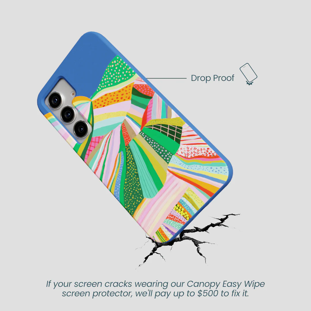 Electric Blue Bloomstatic Samsung Galaxy S25 Case - Image 5