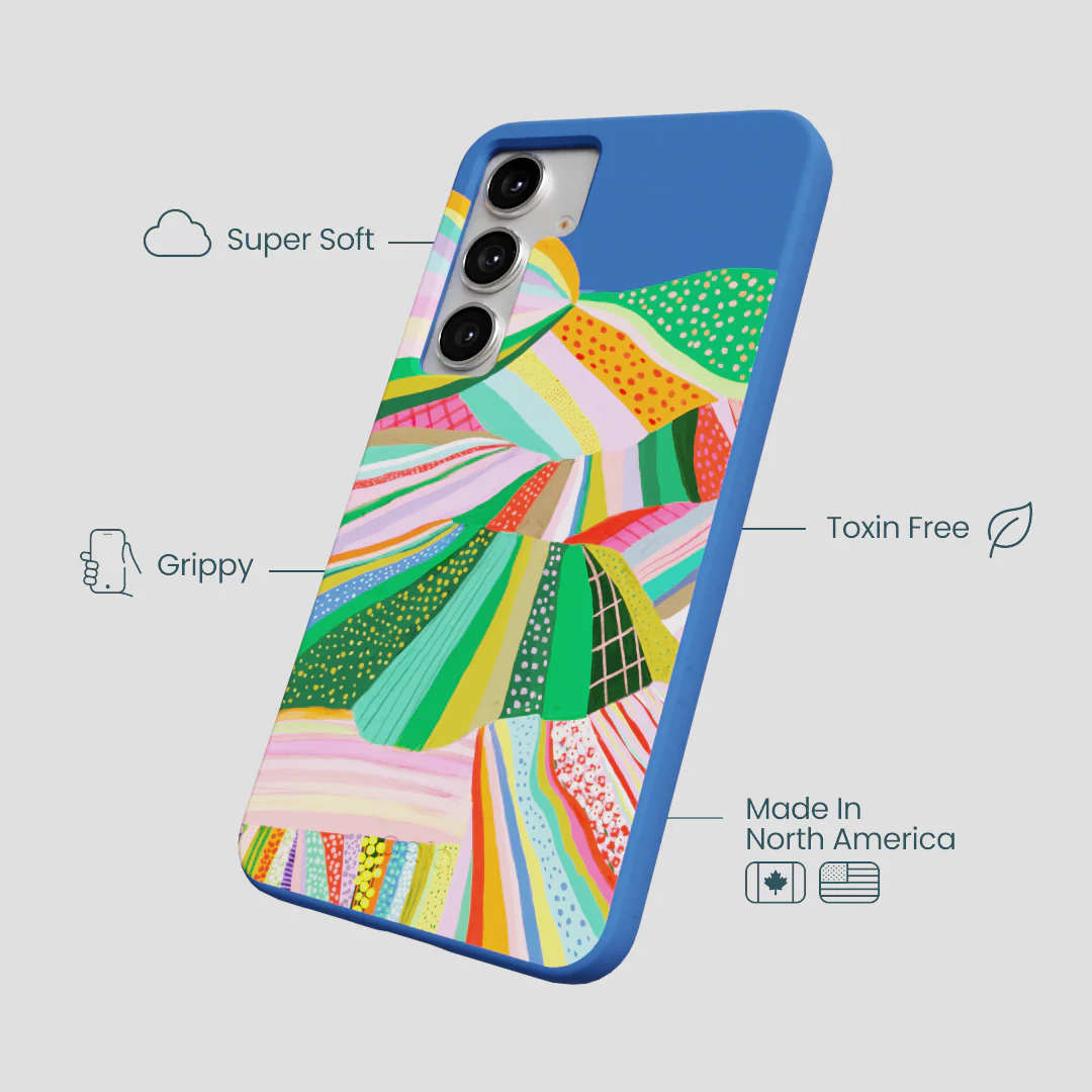 Electric Blue Bloomstatic Samsung Galaxy S25+(Plus) Case - Image 4