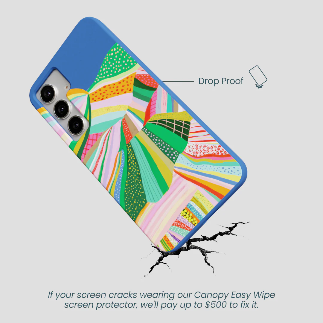 Electric Blue Bloomstatic Samsung Galaxy S25+(Plus) Case - Image 5