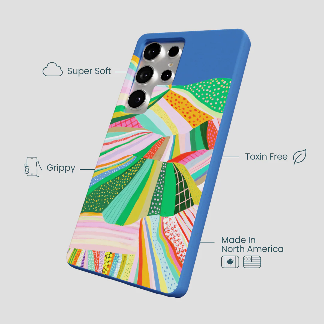 Electric Blue Bloomstatic Samsung Galaxy S25 Ultra Case - Image 4