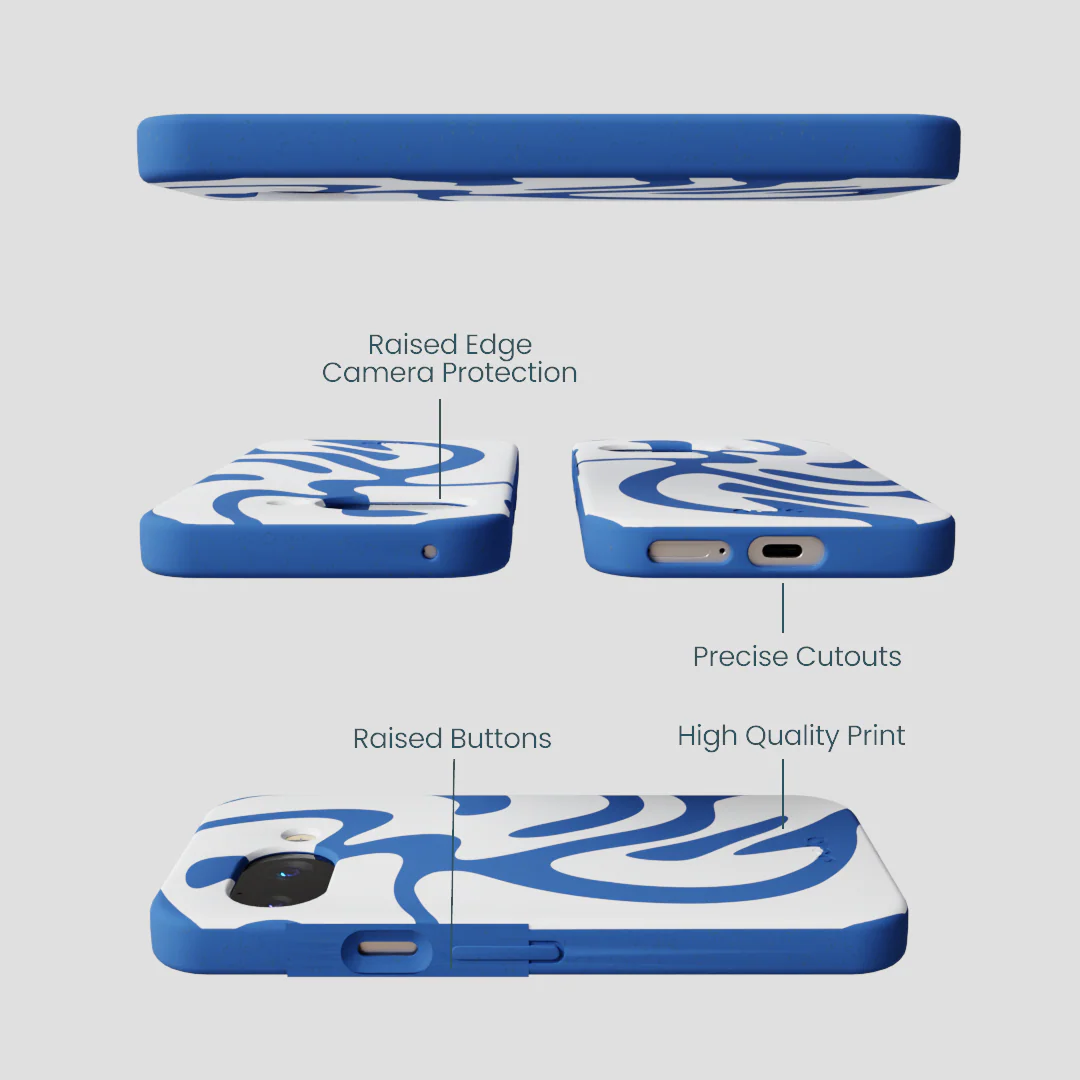 Electric Blue Blue Crush Google Pixel 9a Case - Image 3
