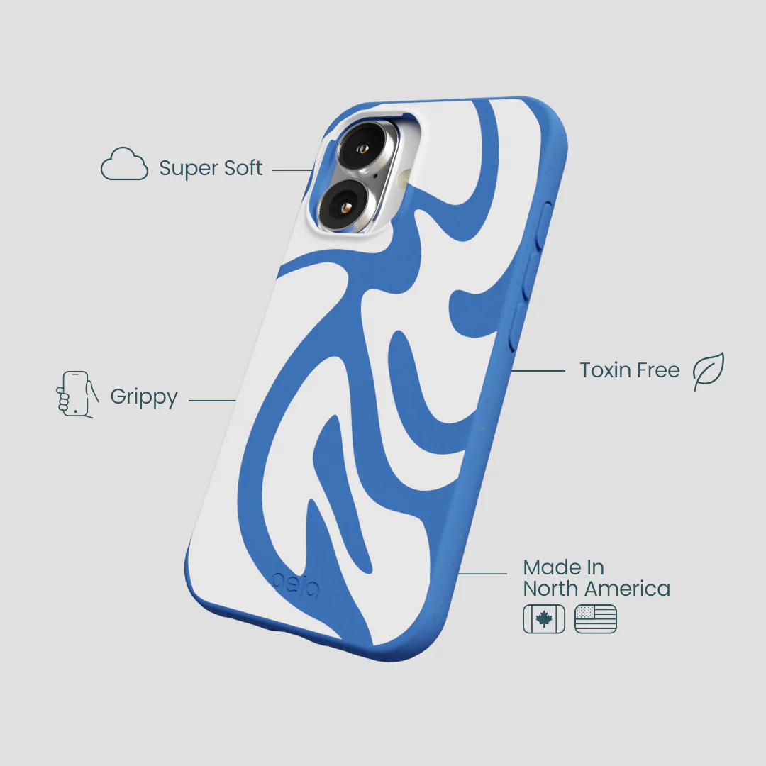 Electric Blue Blue Crush iPhone 16 Case - Image 4