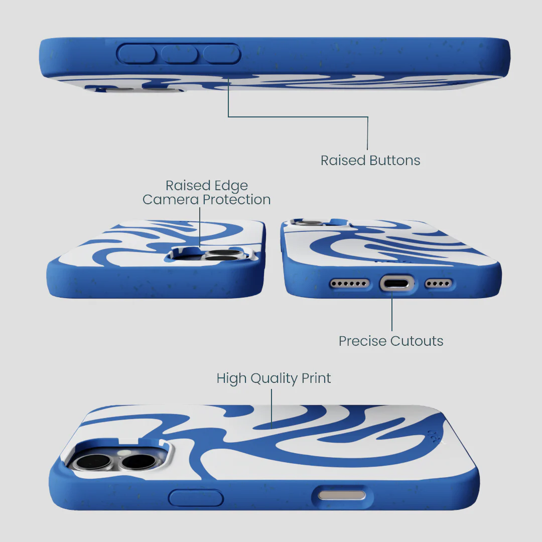 Electric Blue Blue Crush iPhone 16 Plus Case - Image 3