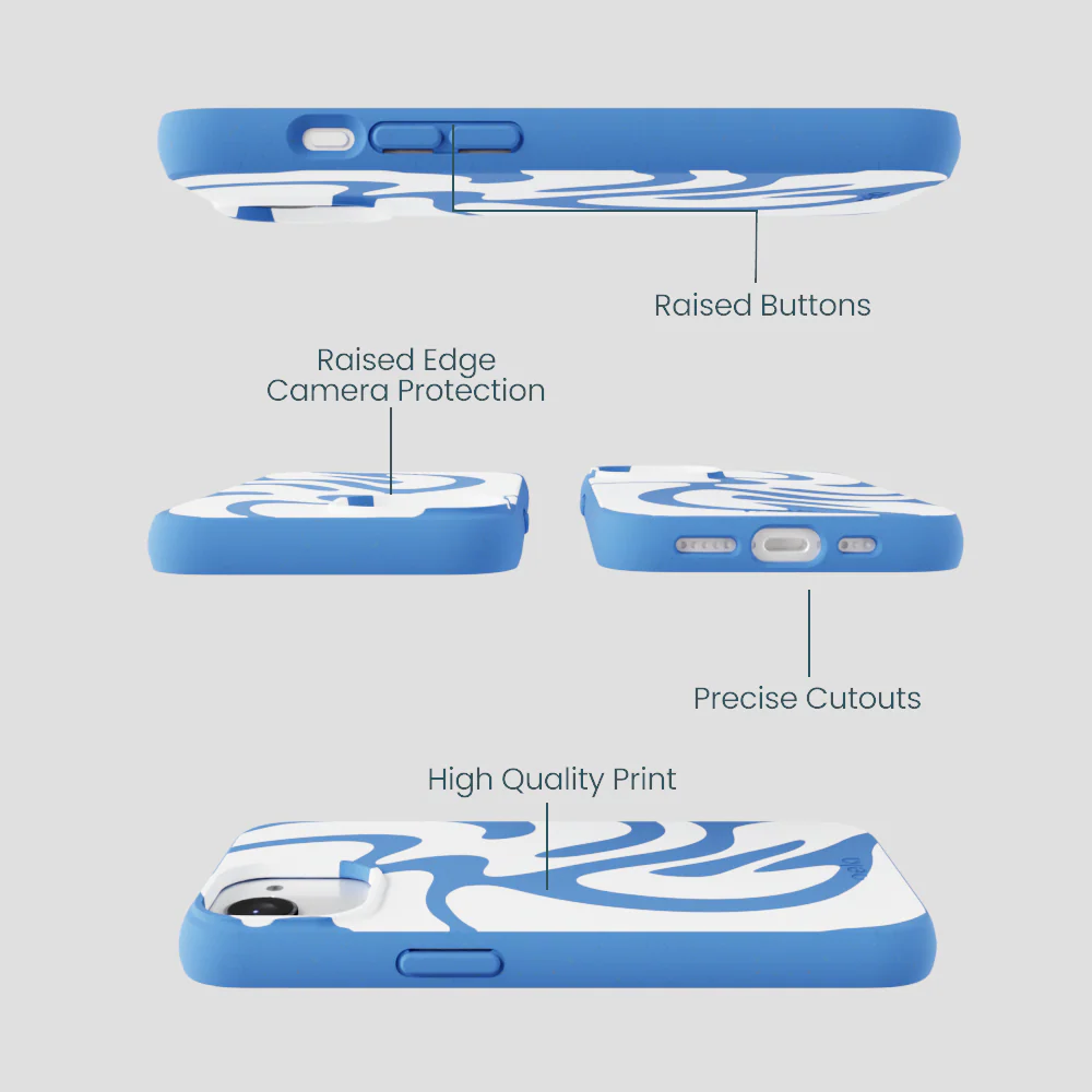Electric Blue Blue Crush iPhone 16e/17e Case - Image 3