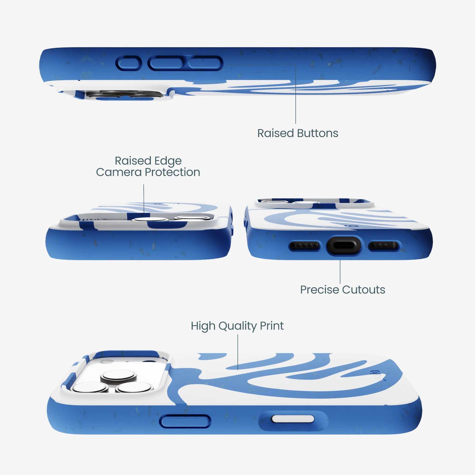 Electric Blue Blue Crush iPhone 17 Pro Case - Image 3