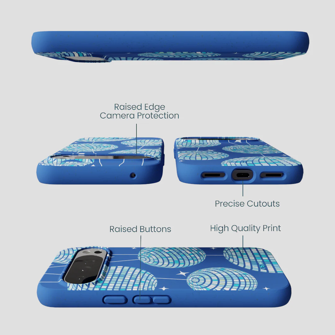 Electric Blue Blue Groove Google Pixel 10 Pro XL Case - Image 3