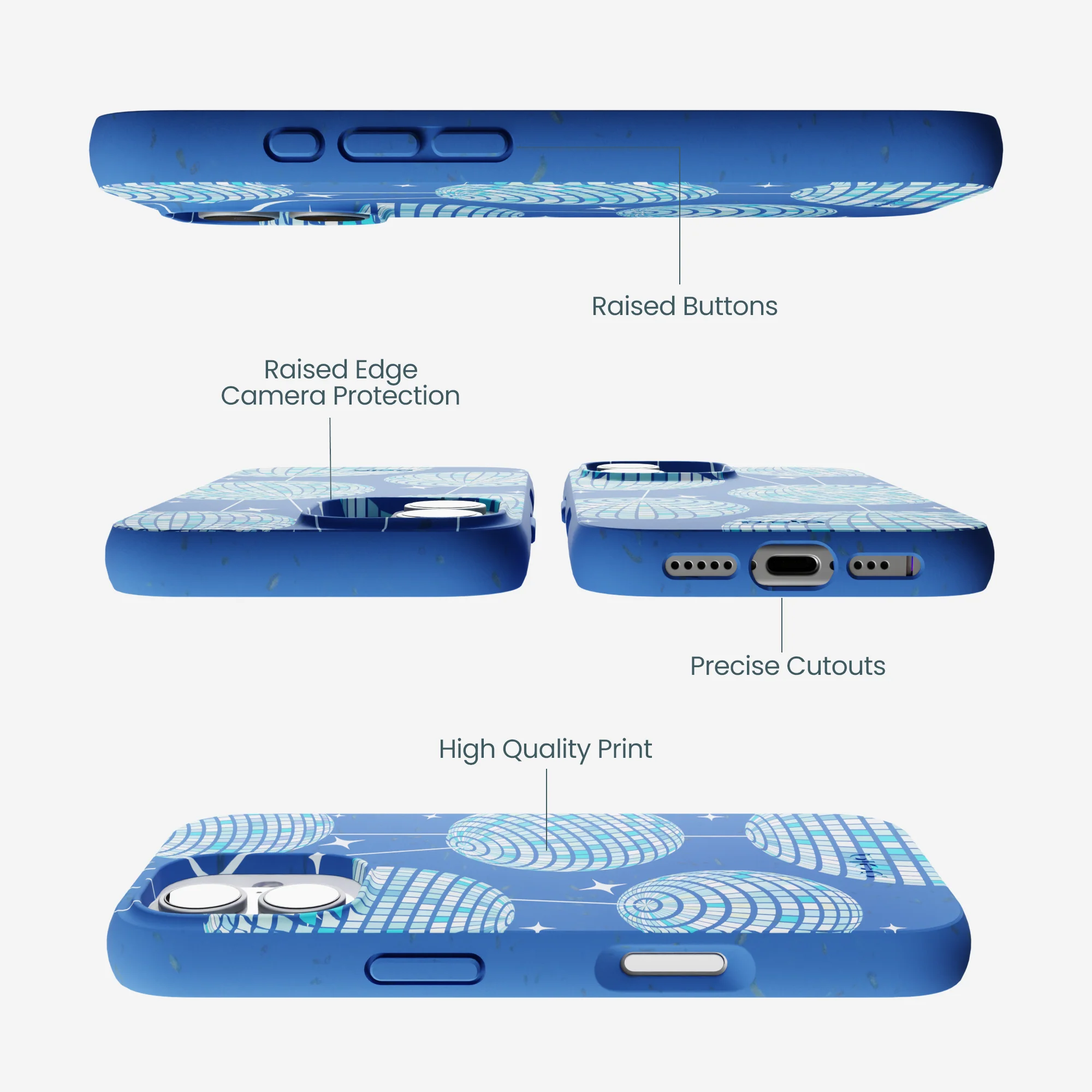 Electric Blue Blue Groove iPhone 17 Case - Image 3