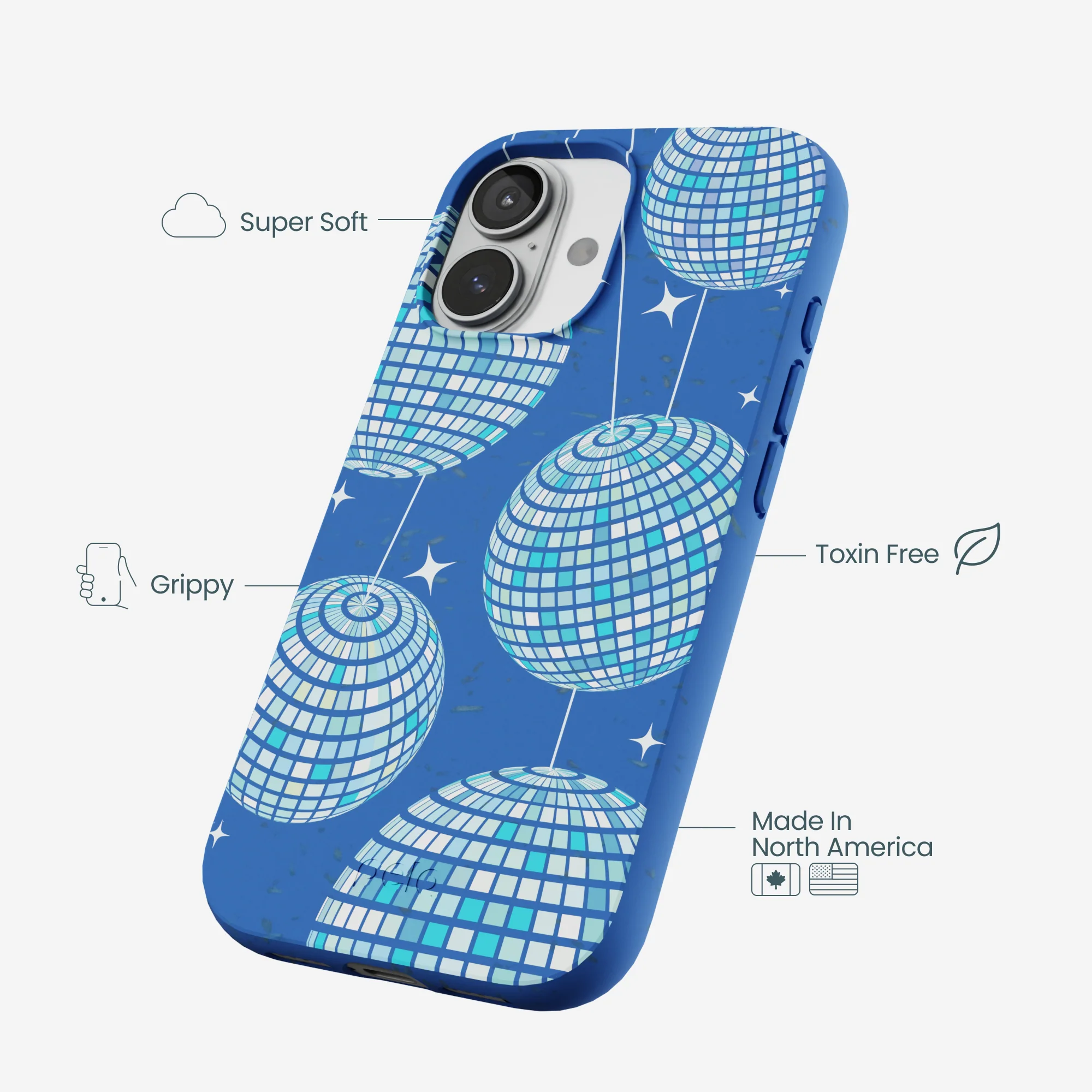 Electric Blue Blue Groove iPhone 17 Case - Image 4