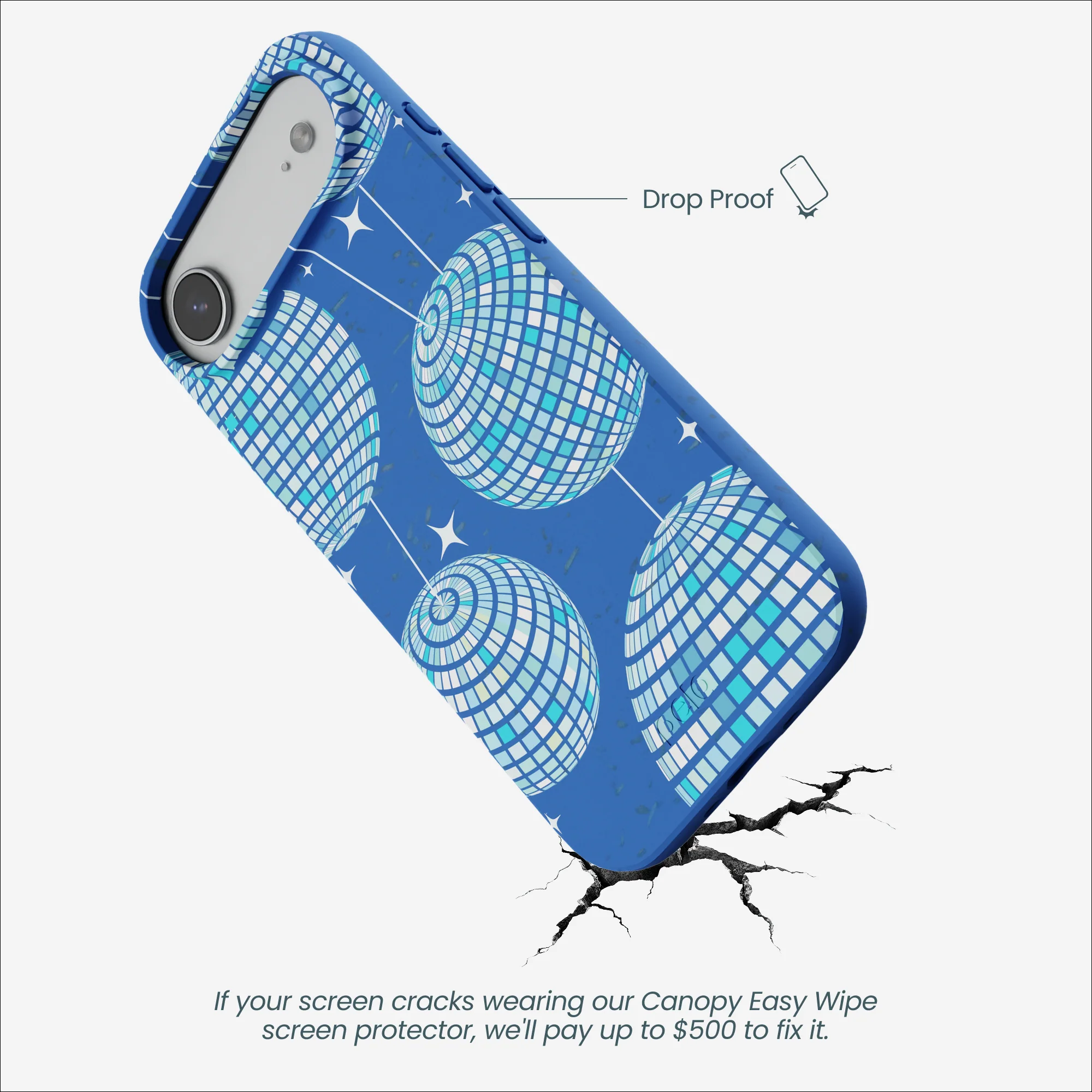 Electric Blue Blue Groove iPhone Air Case - Image 5