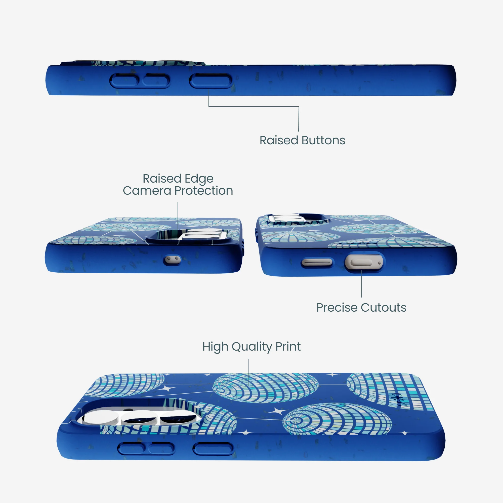 Electric Blue Blue Groove Samsung Galaxy S26 Case - Image 3