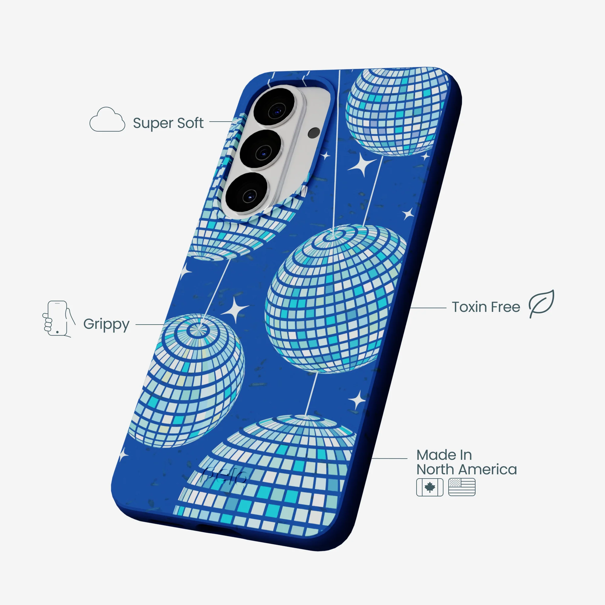 Electric Blue Blue Groove Samsung Galaxy S26 Case - Image 4