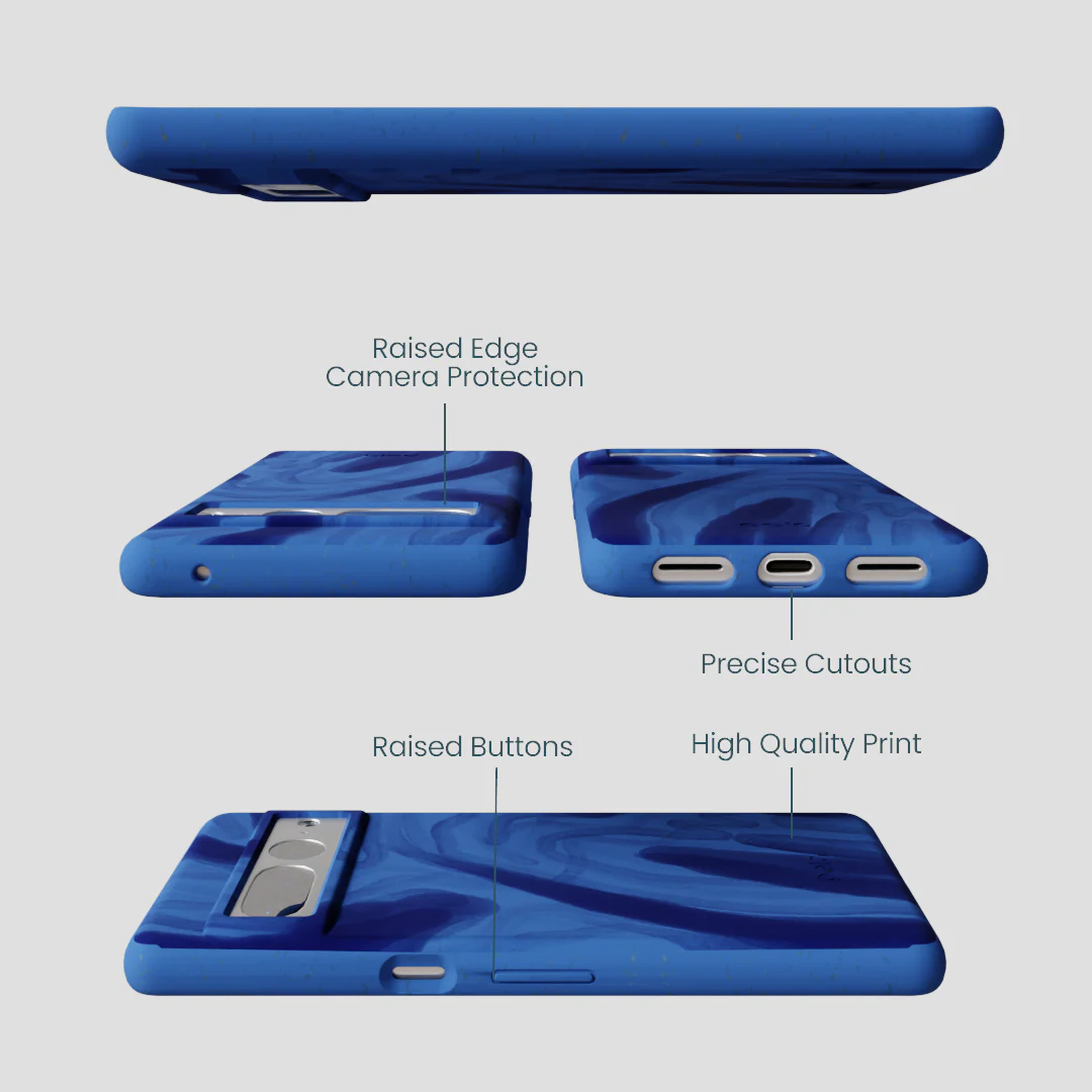 Electric Blue Blue Study Google Pixel 7 Pro Case - Image 3