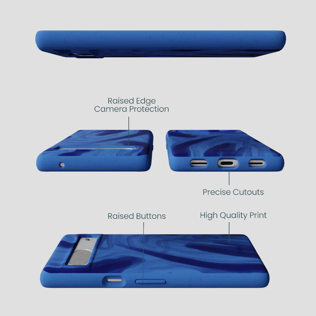 Electric Blue Blue Study Google Pixel 7a Case - Image 3