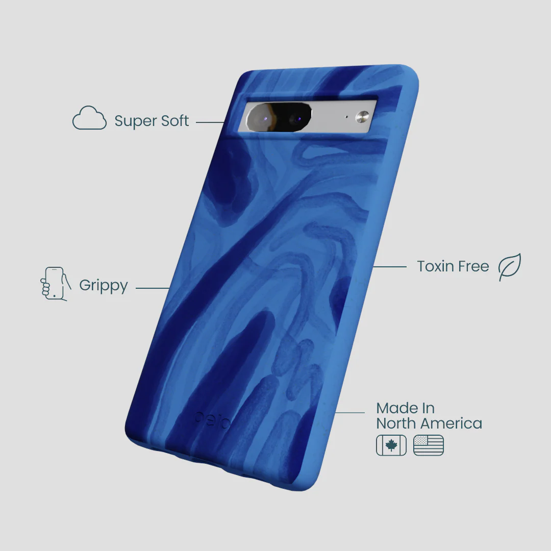 Electric Blue Blue Study Google Pixel 7a Case - Image 4