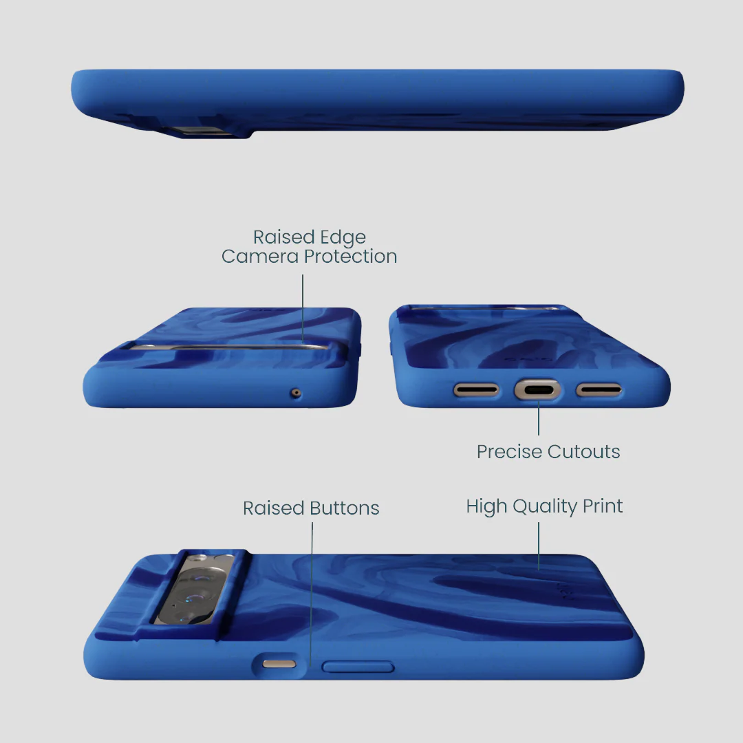 Electric Blue Blue Study Google Pixel 8 Pro Case - Image 3