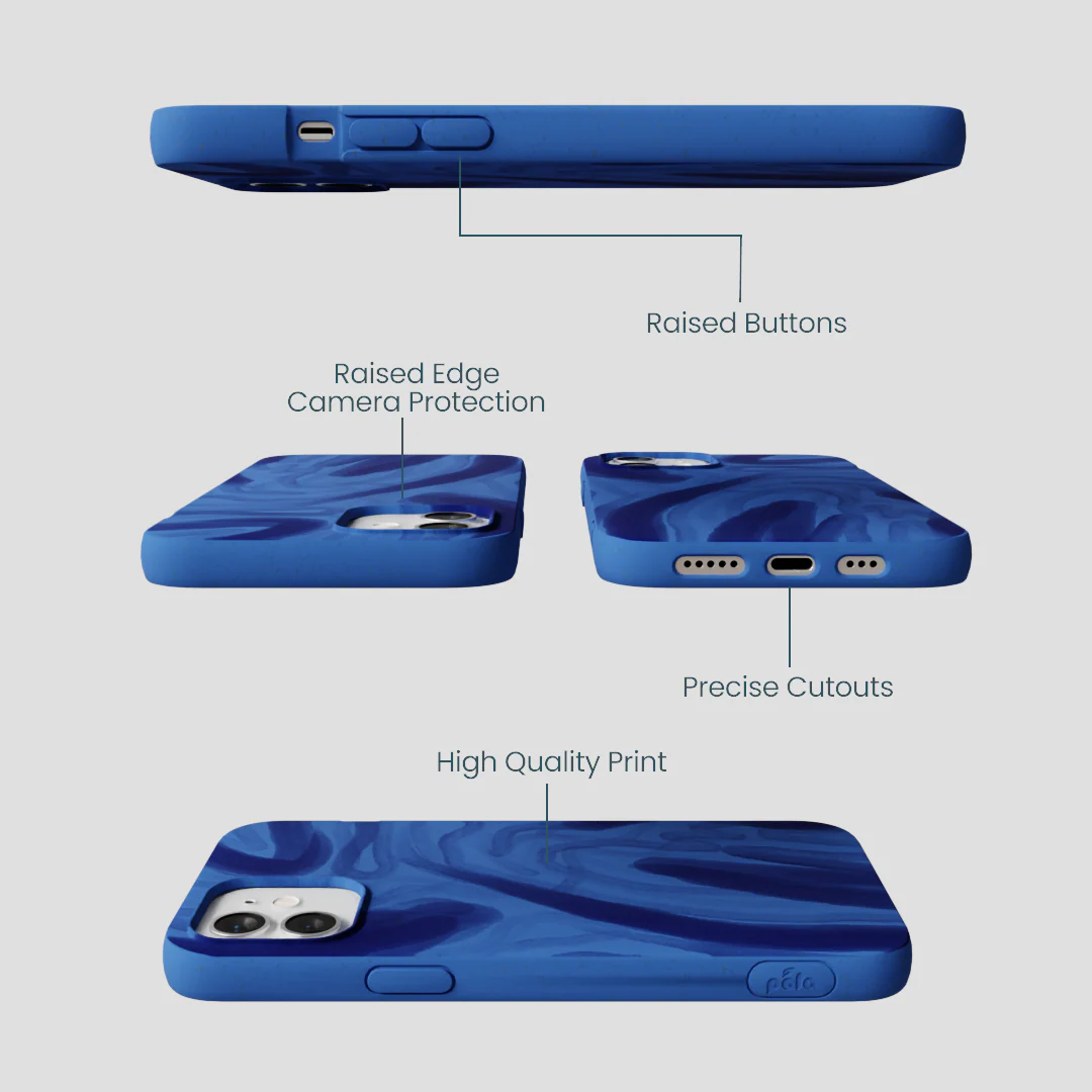 Electric Blue Blue Study iPhone 12/ iPhone 12 Pro Case - Image 3