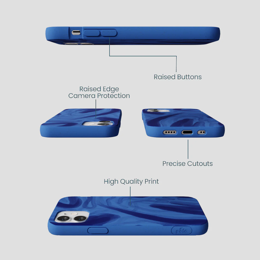 Electric Blue Blue Study iPhone 12 Mini Case - Image 3