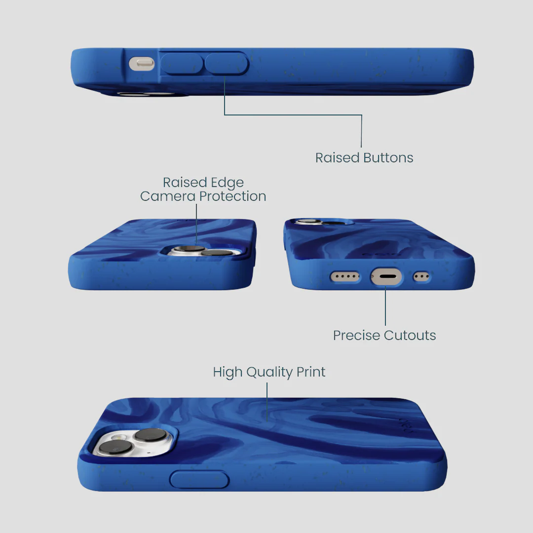 Electric Blue Blue Study iPhone 13 Case - Image 3