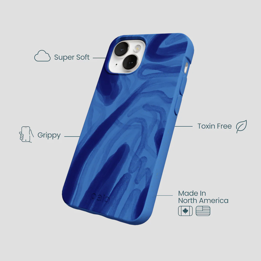 Electric Blue Blue Study iPhone 13 Case - Image 4