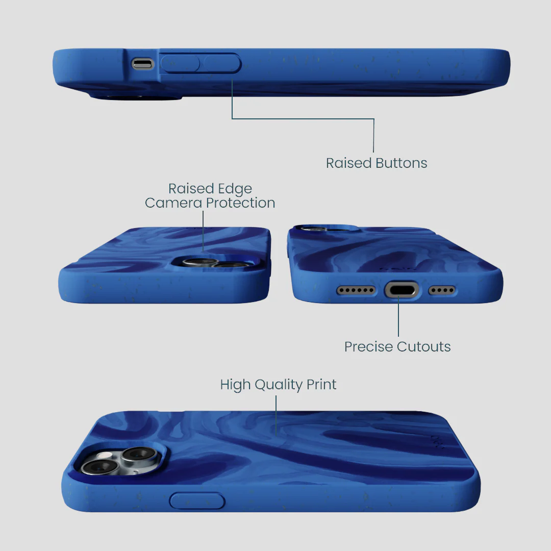 Electric Blue Blue Study iPhone 14 Plus Case - Image 3