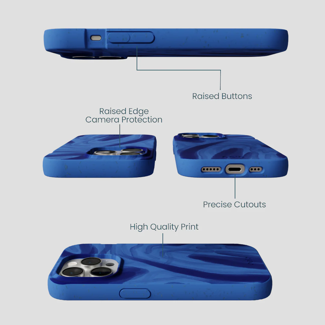 Electric Blue Blue Study iPhone 15 Pro Case - Image 3