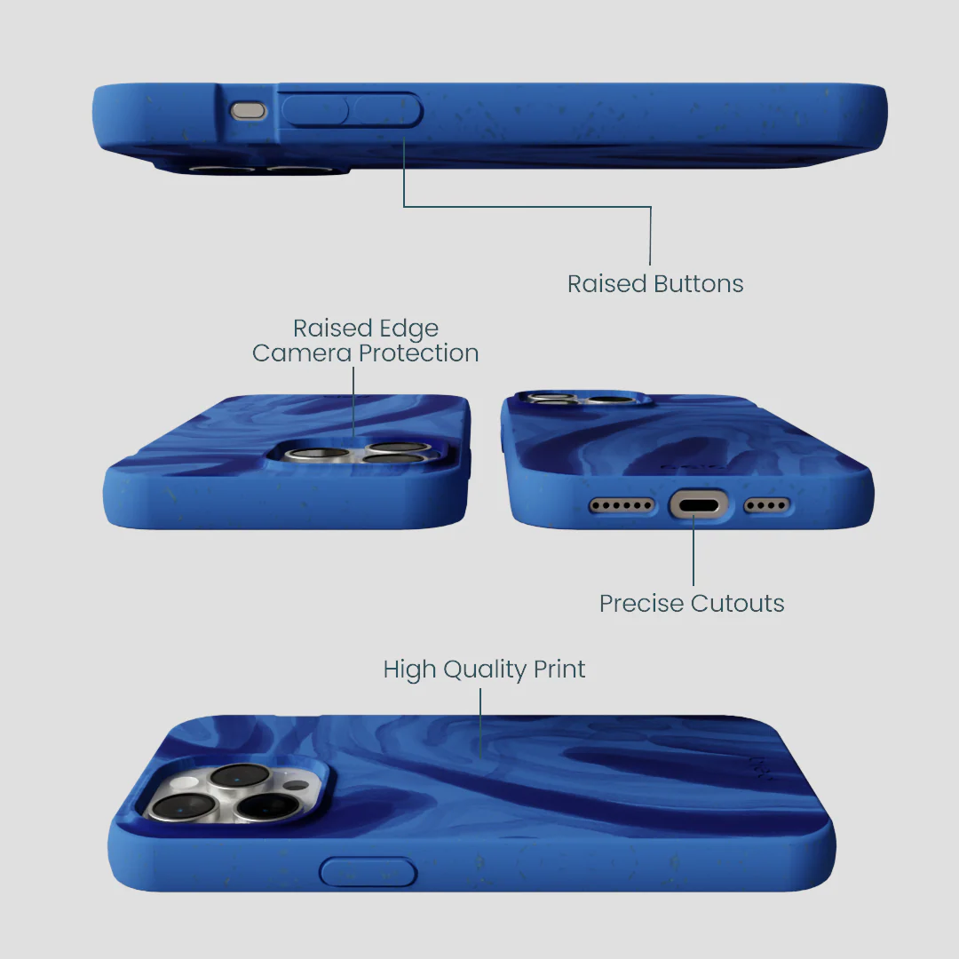 Electric Blue Blue Study iPhone 15 Pro Max Case - Image 3