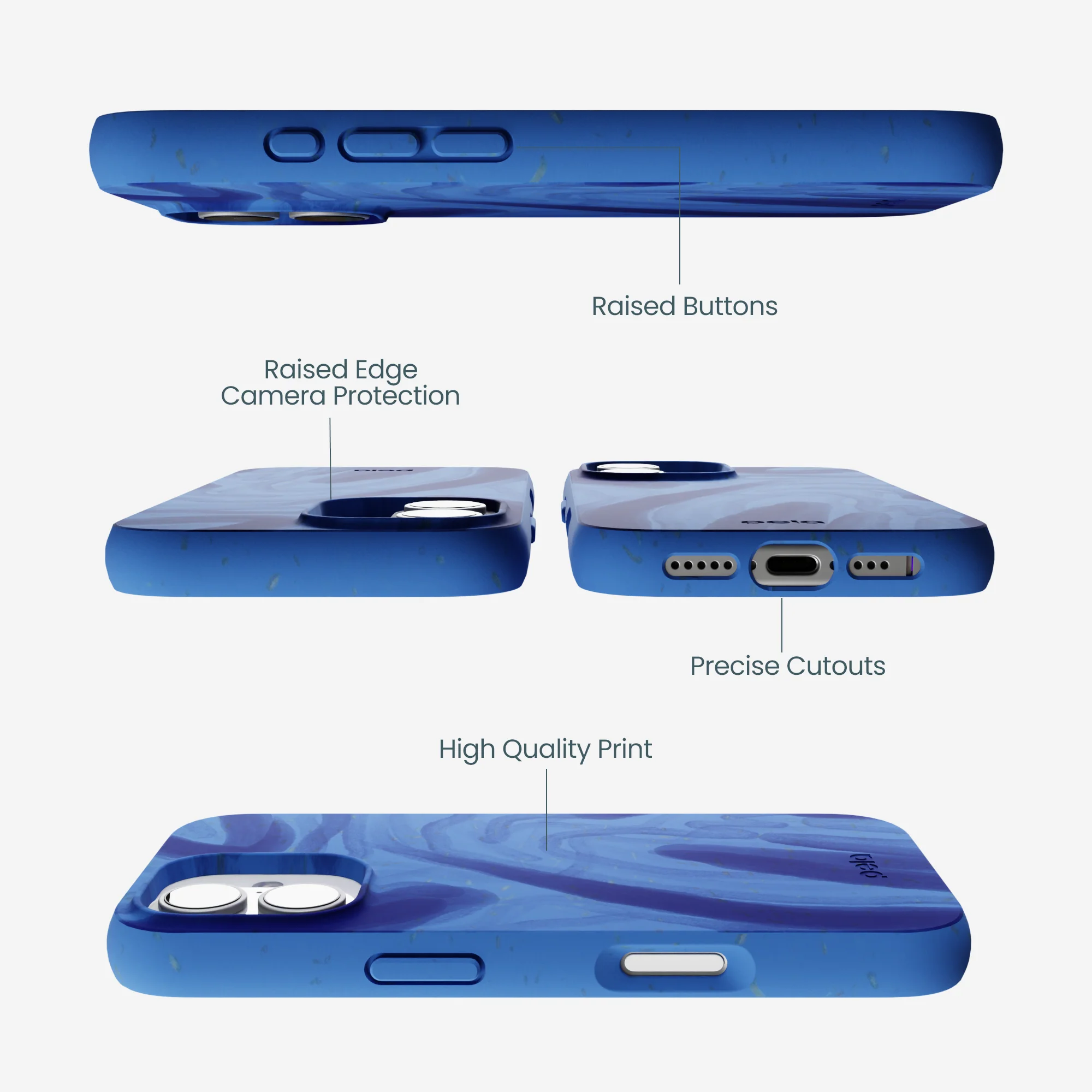 Electric Blue Blue Study iPhone 17 Case - Image 3