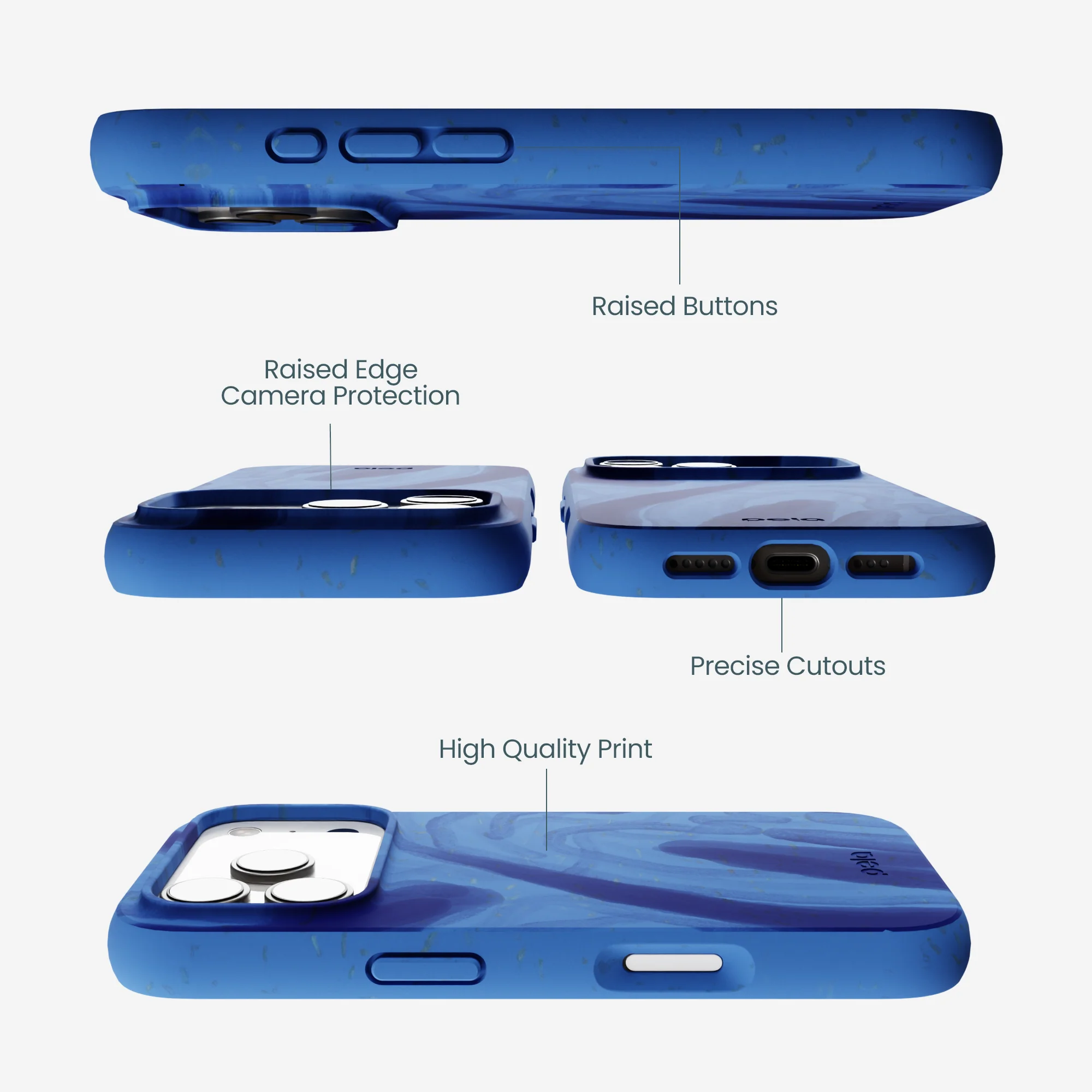Electric Blue Blue Study iPhone 17 Pro Case - Image 3