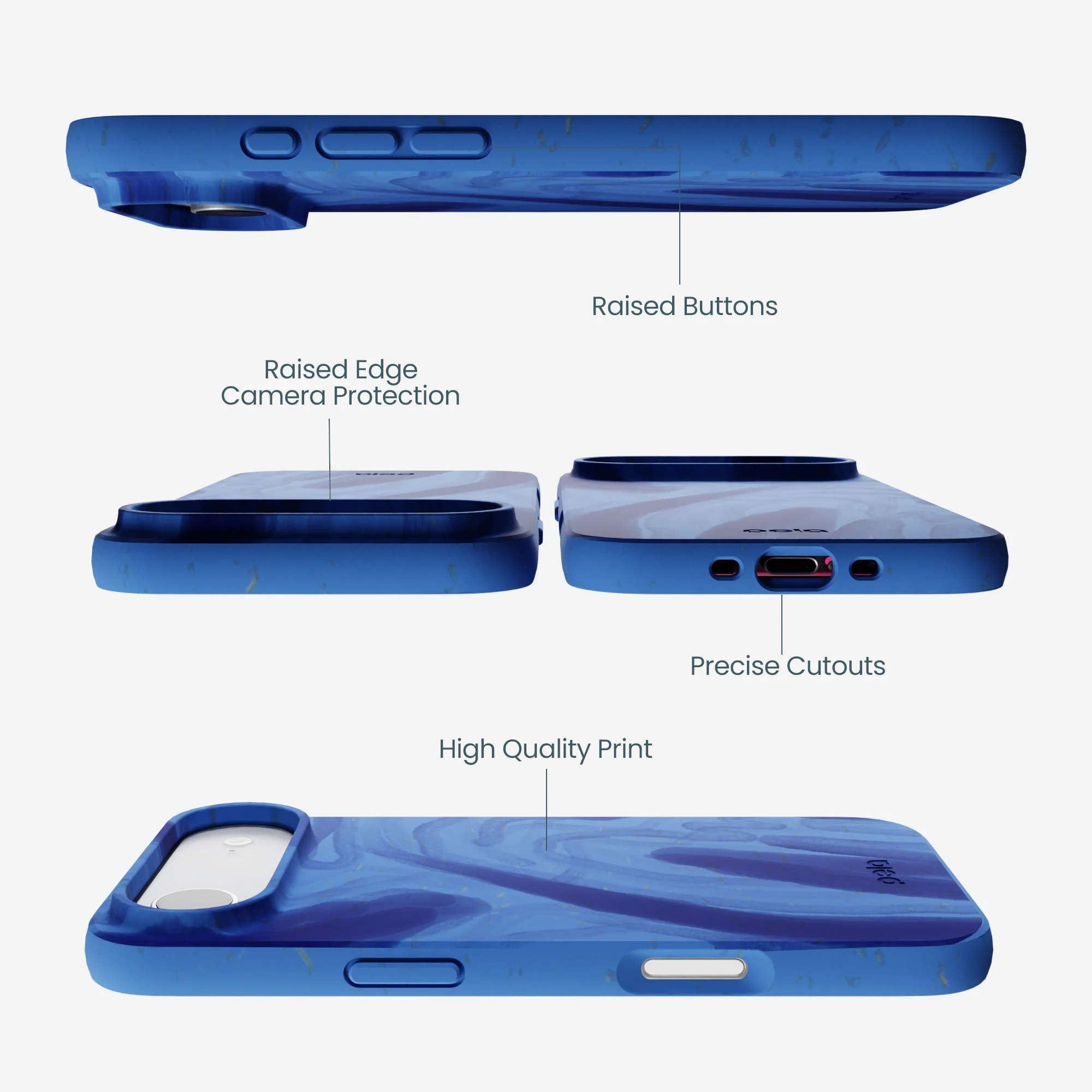 Electric Blue Blue Study iPhone Air Case - Image 3