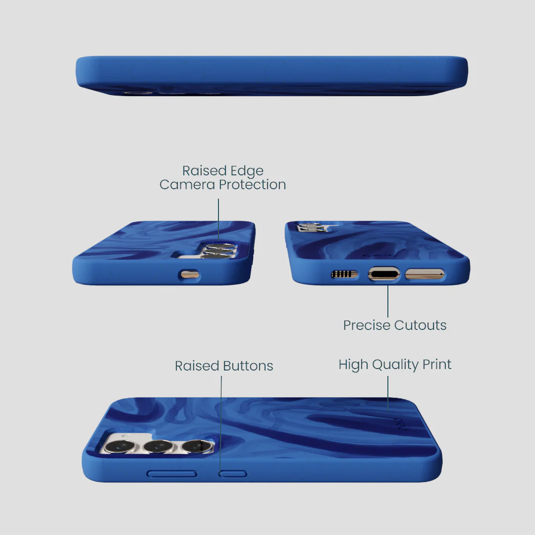Electric Blue Blue Study Samsung Galaxy S23 Case - Image 3