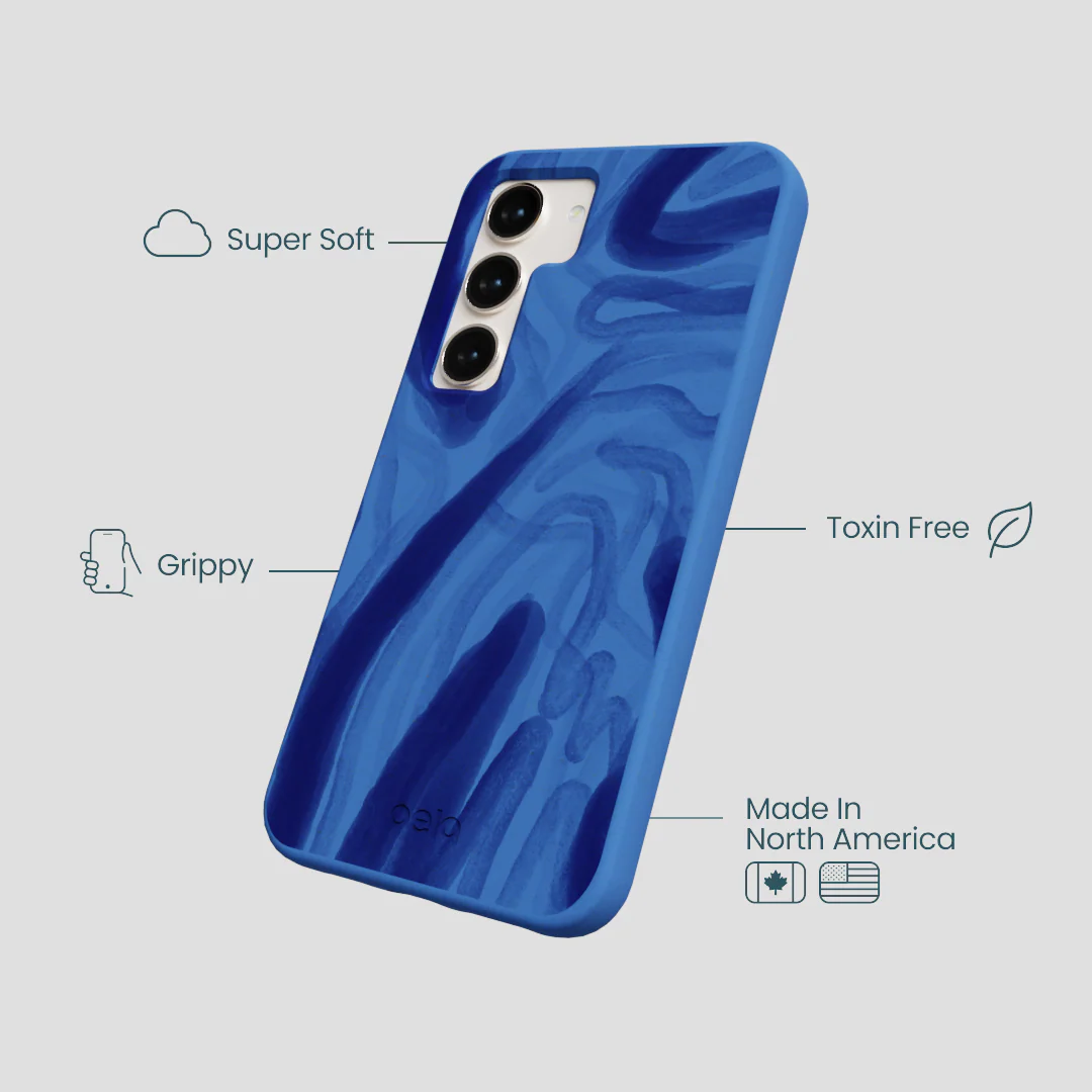 Electric Blue Blue Study Samsung Galaxy S23 Case - Image 4