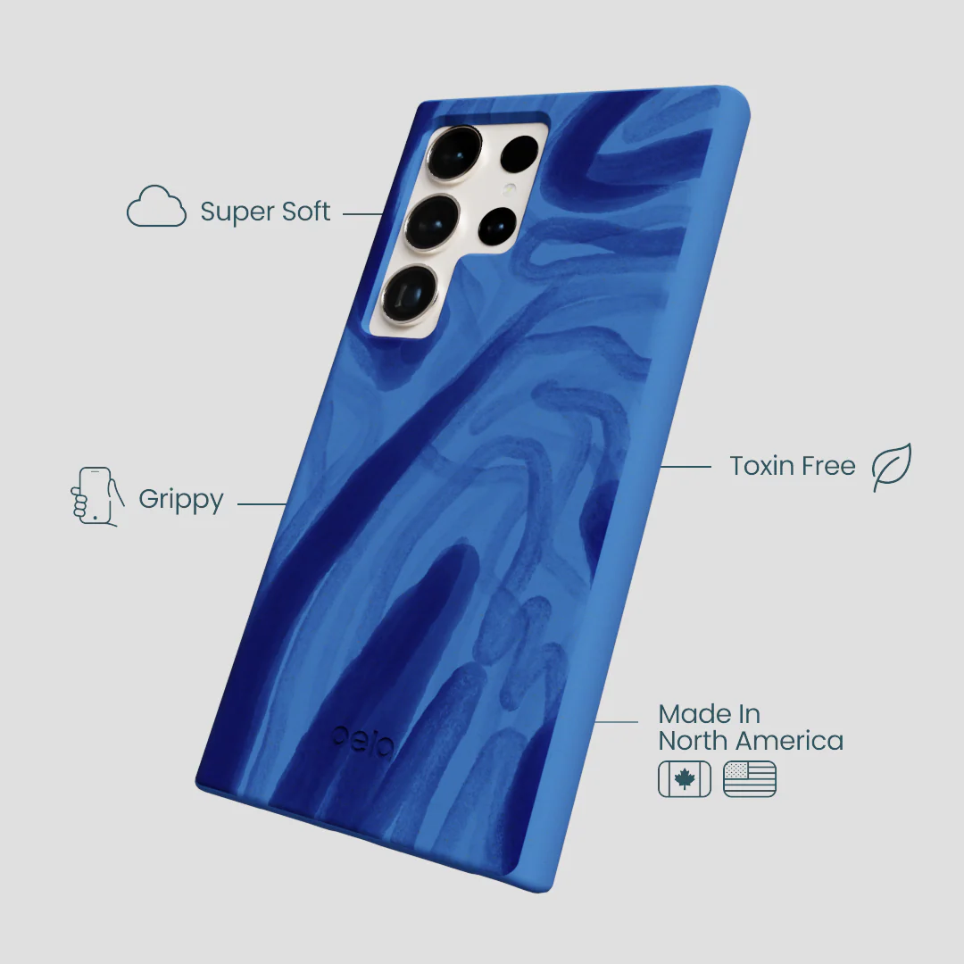 Electric Blue Blue Study Samsung Galaxy S24 Ultra Case - Image 4
