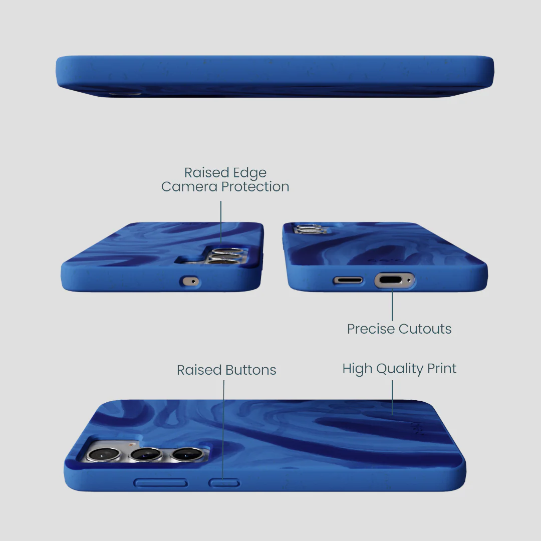 Electric Blue Blue Study Samsung Galaxy S25+(Plus) Case - Image 3