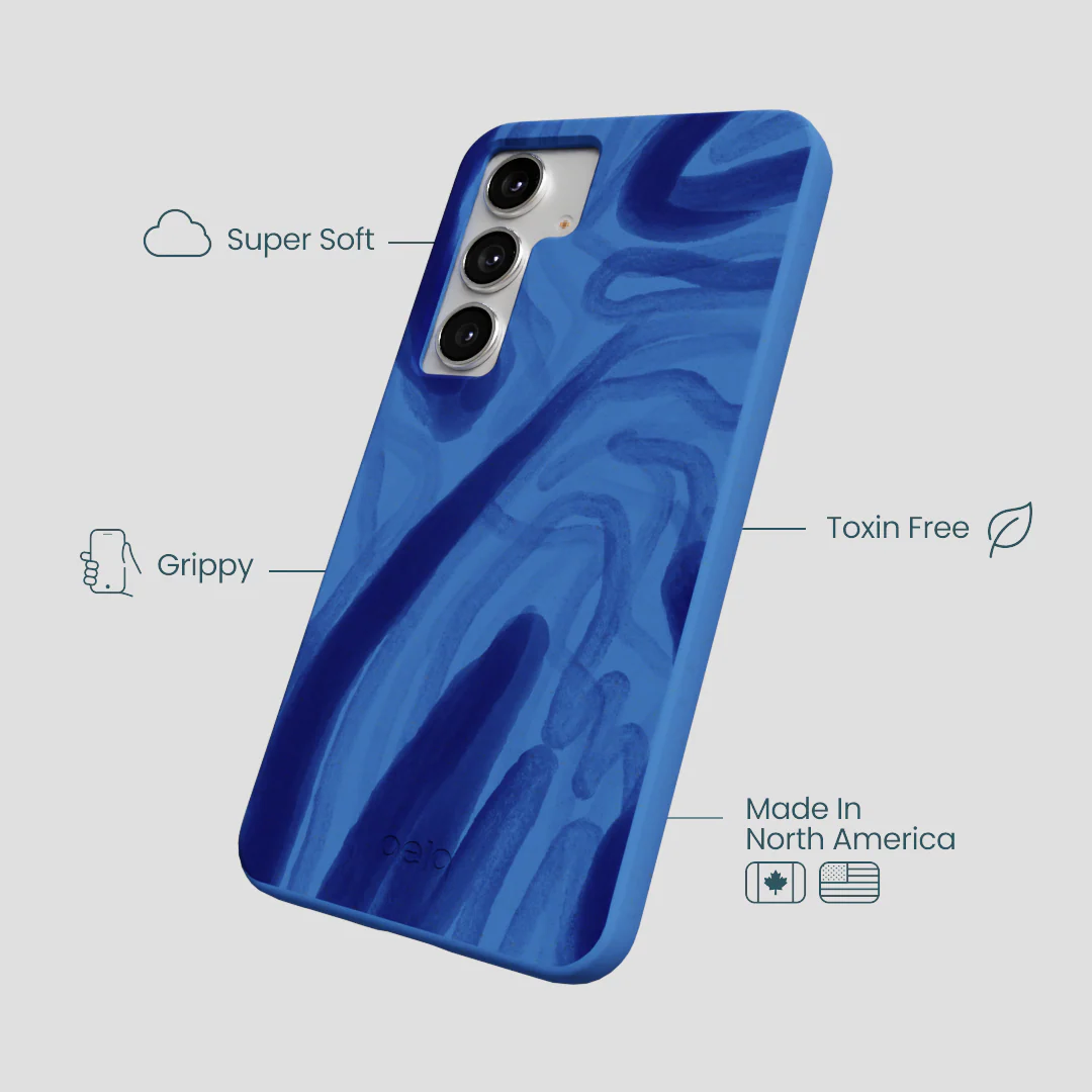Electric Blue Blue Study Samsung Galaxy S25+(Plus) Case - Image 4