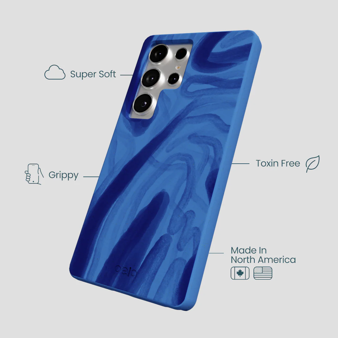 Electric Blue Blue Study Samsung Galaxy S25 Ultra Case - Image 4