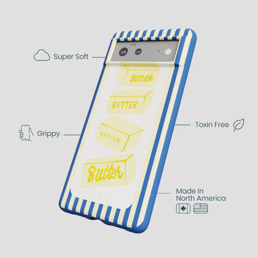 Electric Blue Butter Bars Google Pixel 6 Case - Image 4