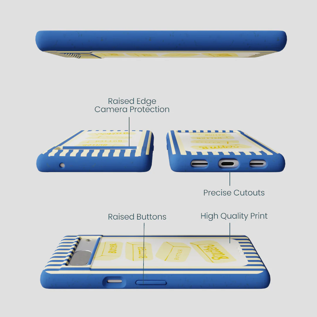 Electric Blue Butter Bars Google Pixel 7 Case - Image 3