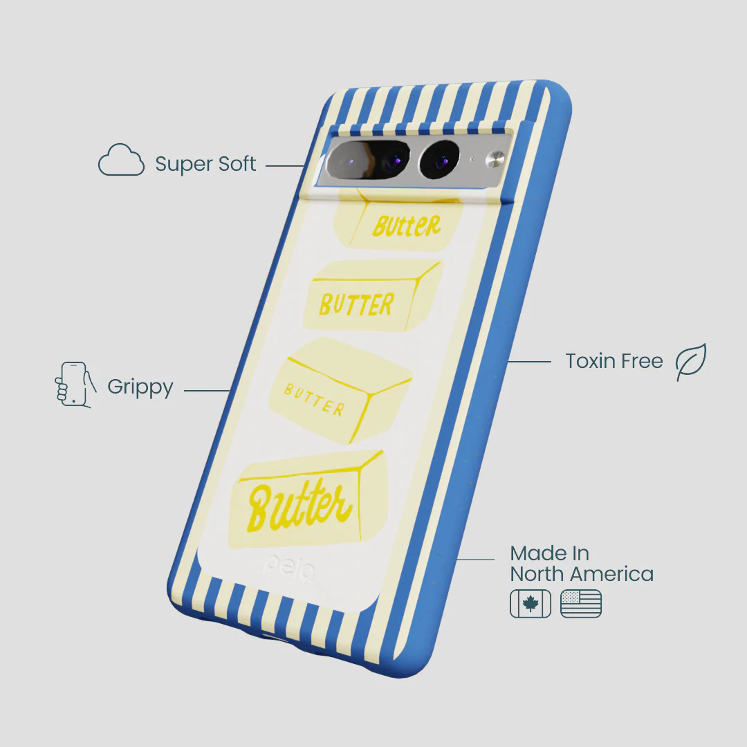 Electric Blue Butter Bars Google Pixel 7 Pro Case - Image 4