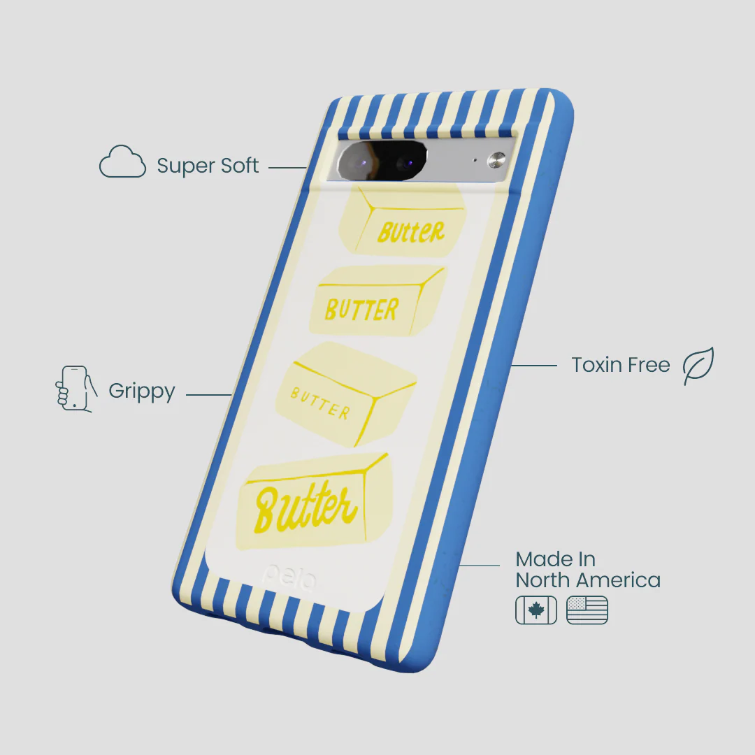 Electric Blue Butter Bars Google Pixel 7a Case - Image 4