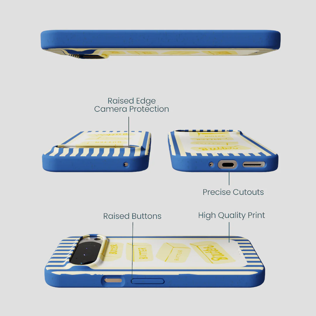 Electric Blue Butter Bars Google Pixel 9/9 Pro Case - Image 3