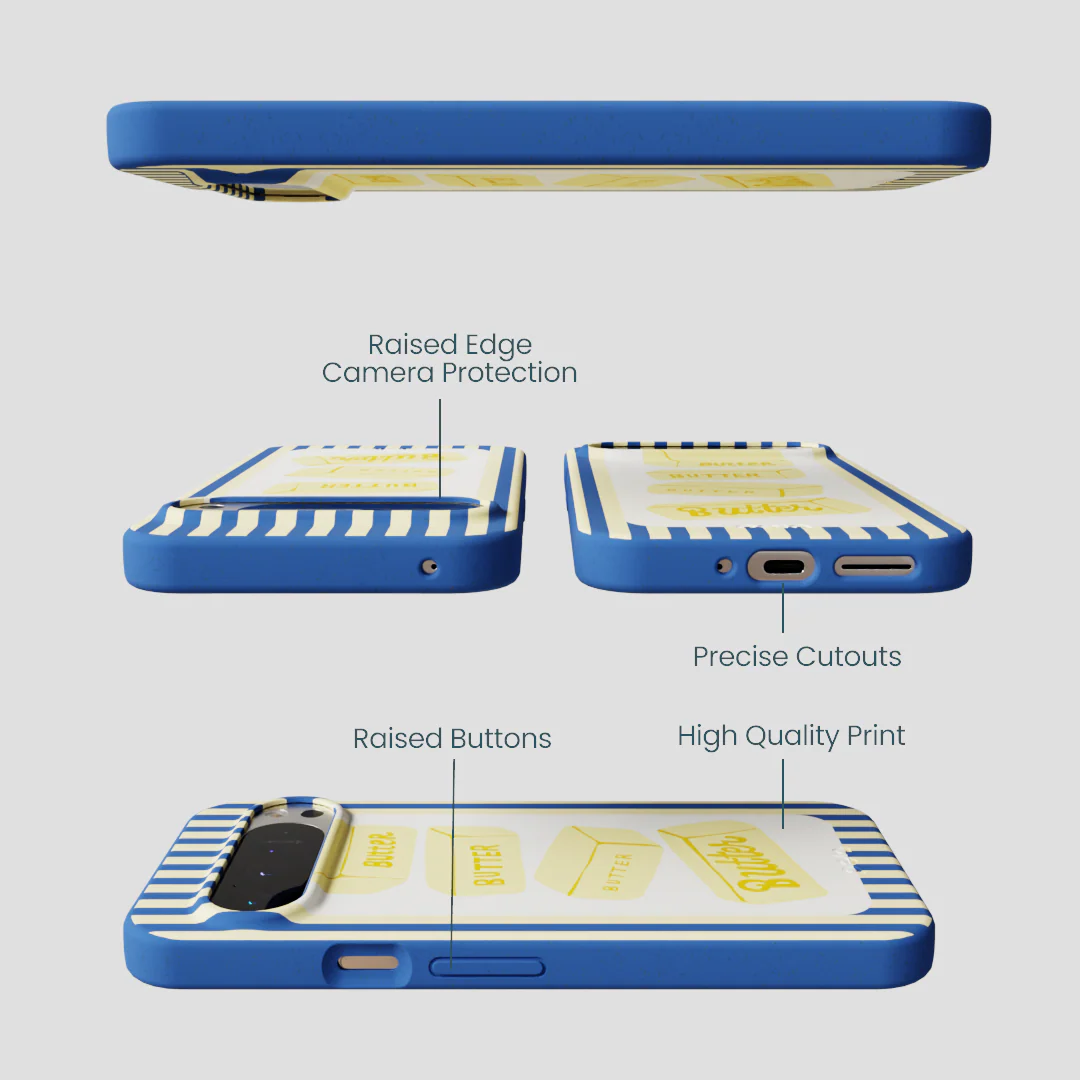 Electric Blue Butter Bars Google Pixel 9 Pro XL Case - Image 3