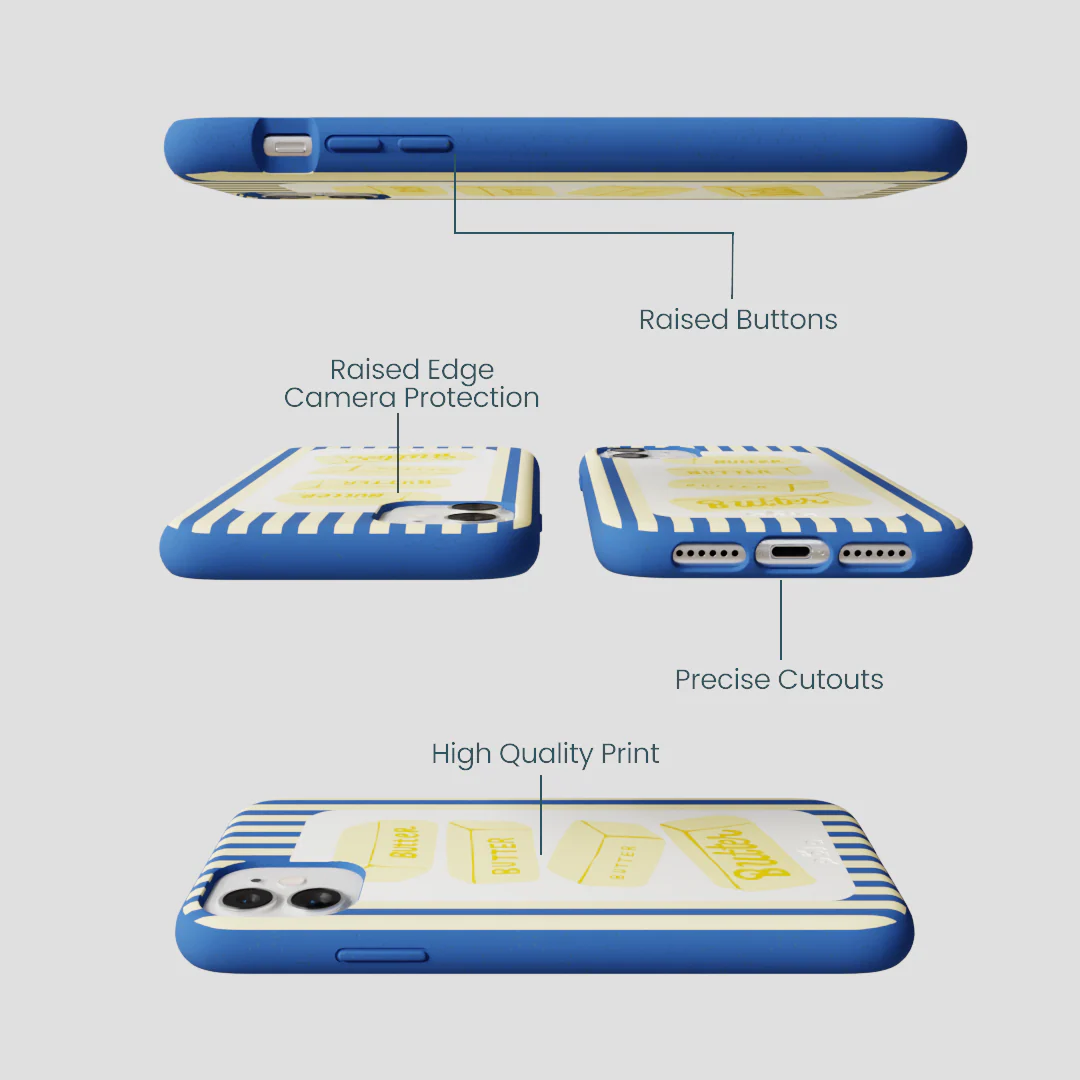 Electric Blue Butter Bars iPhone 11 Case - Image 3