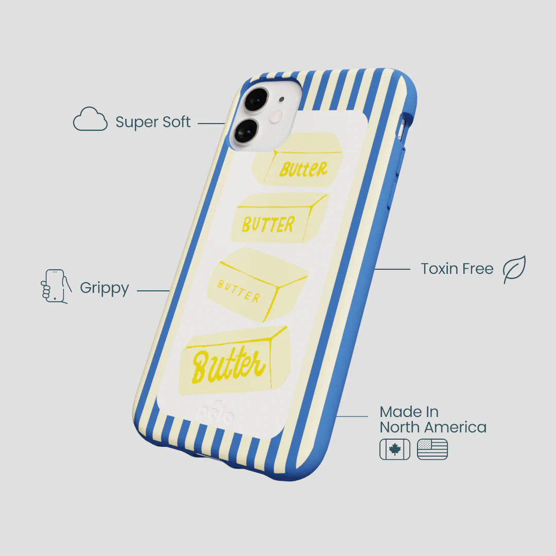 Electric Blue Butter Bars iPhone 11 Case - Image 4