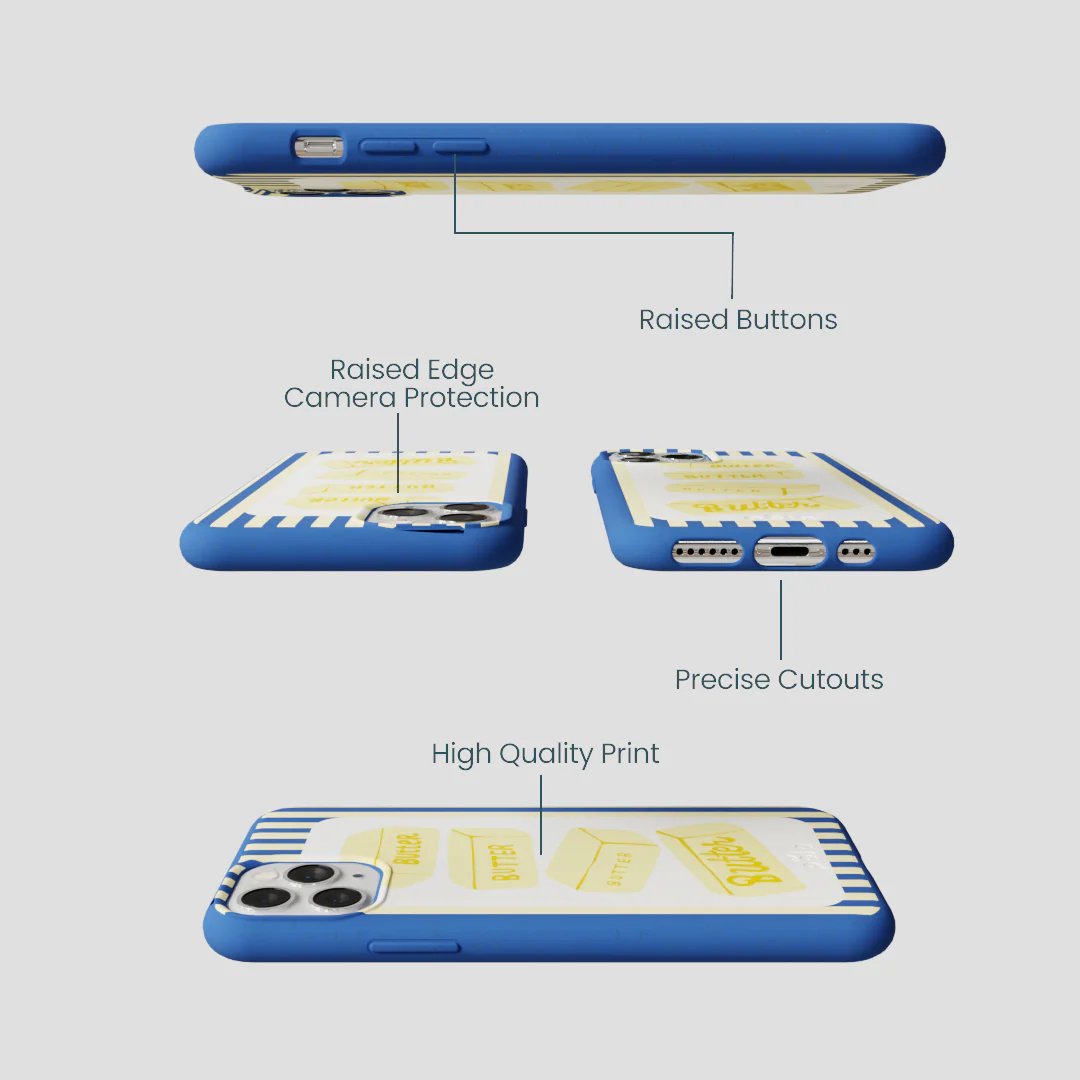 Electric Blue Butter Bars iPhone 11 Pro Case - Image 3