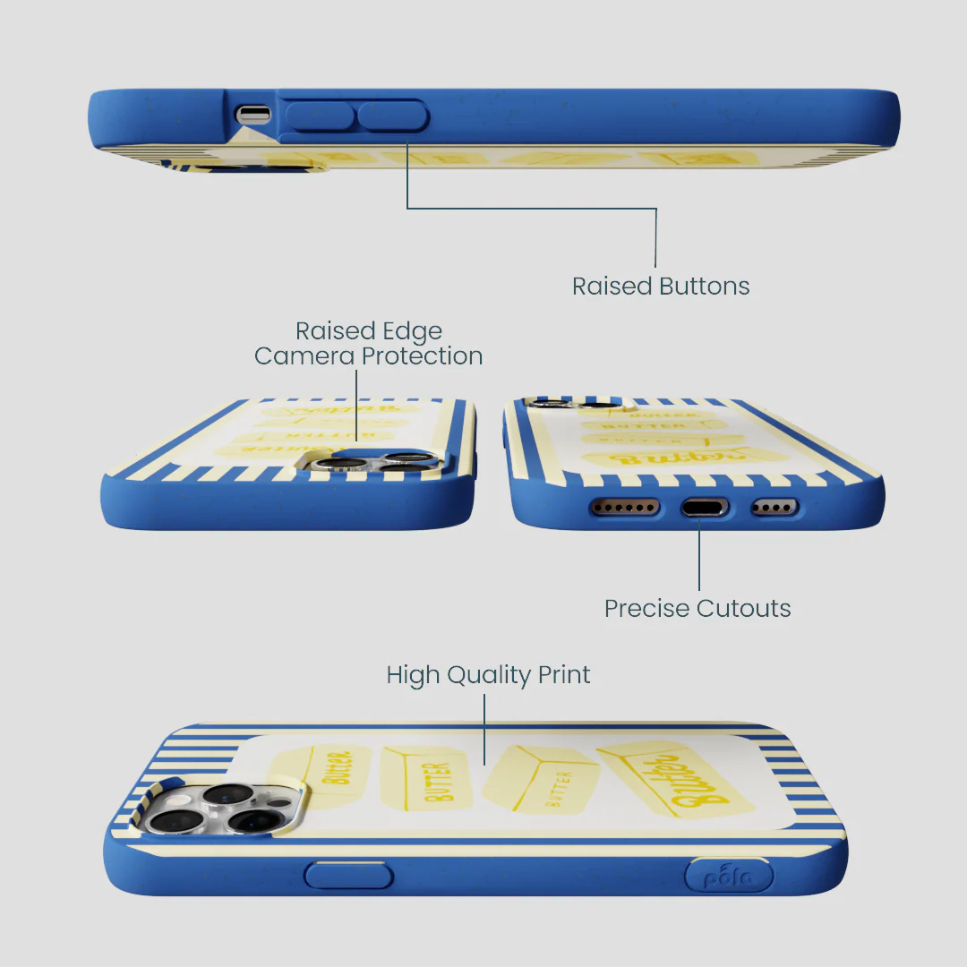 Electric Blue Butter Bars iPhone 12 Pro Max Case - Image 3