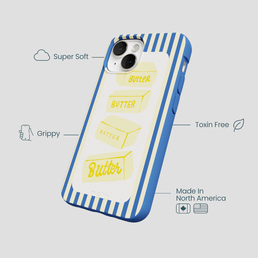 Electric Blue Butter Bars iPhone 13 Case - Image 4