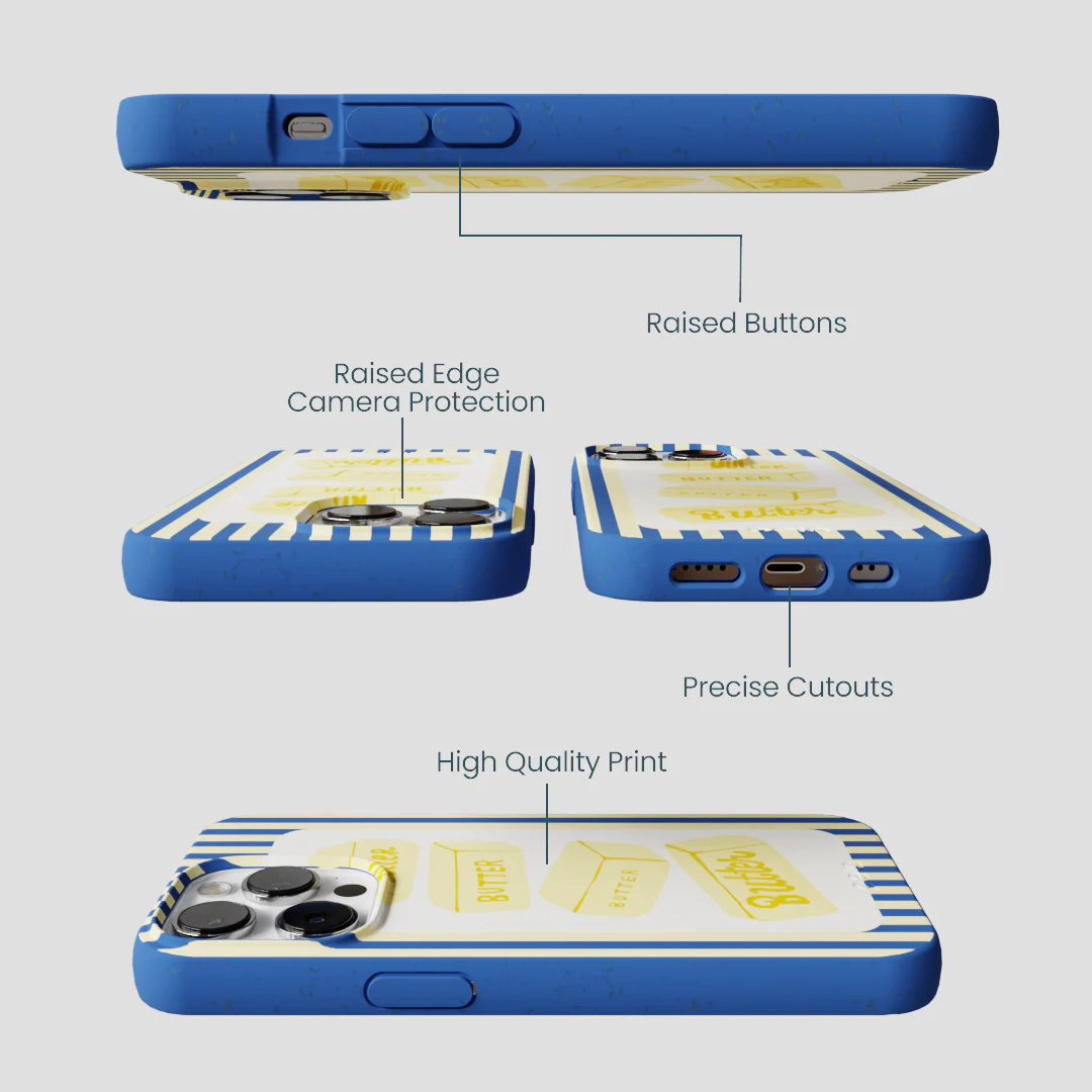 Electric Blue Butter Bars iPhone 13 Pro Max Case - Image 3