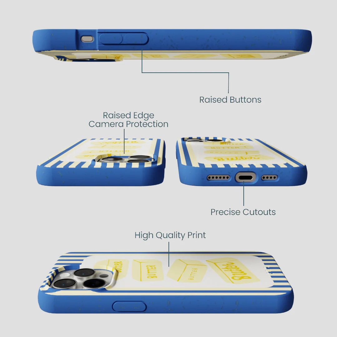 Electric Blue Butter Bars iPhone 14 Pro Max Case - Image 3